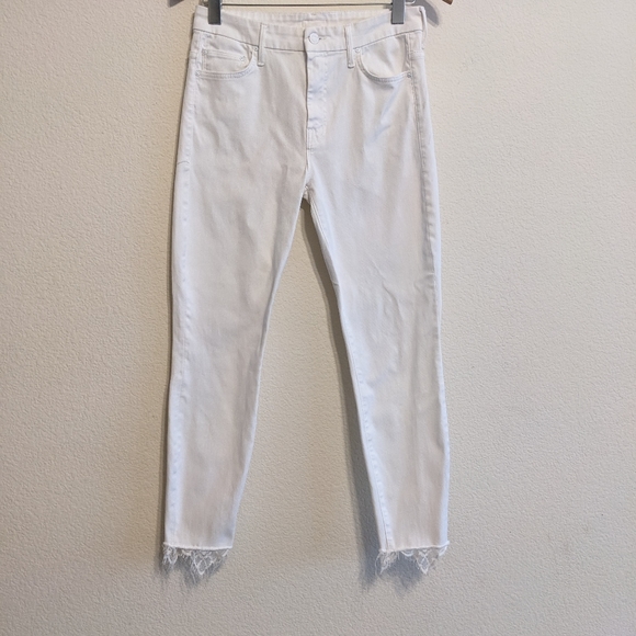 MOTHER High Waisted Looker Dagger Ankle Fray jeans in Glass Slipper size 29 - Picture 2 of 13
